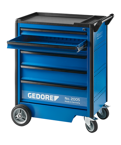 2003546 - 6-Drawer Tool Trolley, H 812mm, ABS Platform, Heavy-Duty Caster Wheels