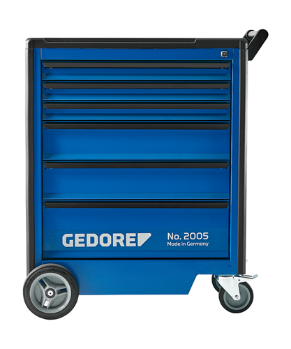 2003546 - 6-Drawer Tool Trolley, H 812mm, ABS Platform, Heavy-Duty Caster Wheels