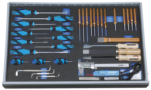 2016435 - 36-Piece Foam Tool Module, 633x390x35mm, Screws & Bits Included