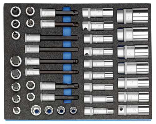 2016516 - 40-Piece 1/2" Socket Wrench Set in Tool Module, 316.5 x 390mm