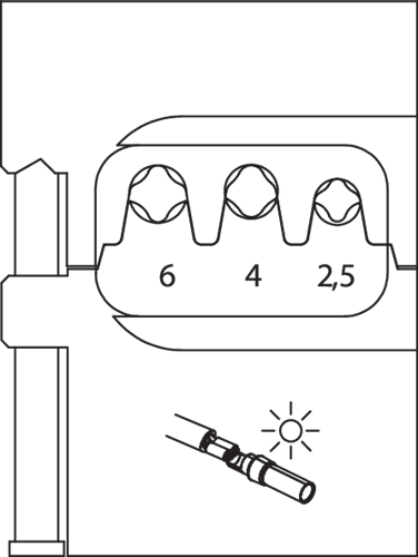 2078082 - Tyco Solarlok Module Insert for 2.5-6 mm² Cables