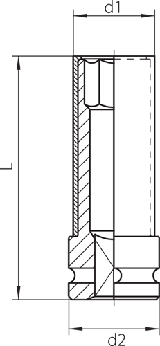 2178214 - Thin-Walled 17mm Impact Socket for Electric and Air Tools