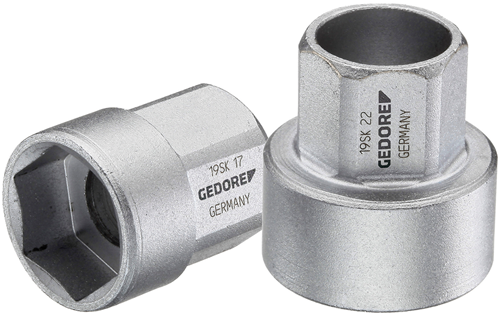2225948 - 19mm Hexagon Socket Insert, Chrome-Plated GEDORE Steel