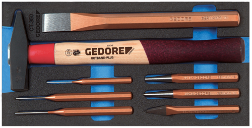2309041 - 8-Piece Chisel Set in 1/3 Check-Tool Module with Foam Inserts
