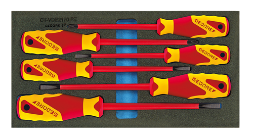 2309173 - VDE Screwdriver Set in 1/3 Modular Storage, 6 Pieces