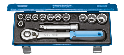 2545829 - 13-Piece Vanadium Steel Socket Set in GEDORE Case