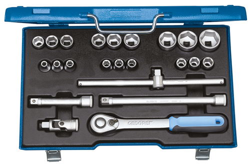 2545837 - 23-Piece Hexagonal Socket Wrench Set with Vanadium Steel Case