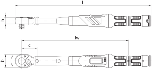 2641305 - 1/2" Torque Wrench, 20-100 Nm, Ergonomic Grip & Ratchet