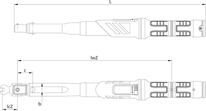 2641550 - Adjustable Torque Wrench 110-550 Nm with Ergonomic Grip