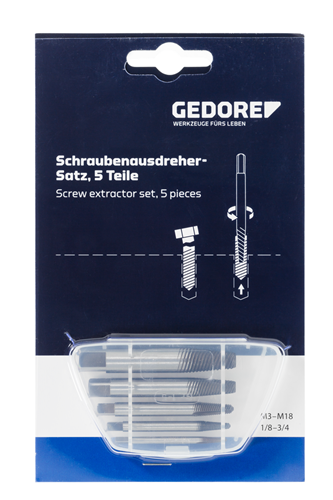 2659336 - Chrome Vanadium Screw Extractor Set for M3-M18 with Plastic Box