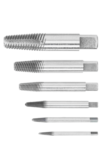 2659344 - Chrome Vanadium Screw Extractor Set, 6 Pcs, M3-M24