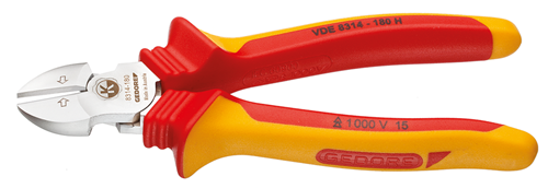 2910950 - Insulated VDE Side Cutters 180mm for Precision in Tight Spaces