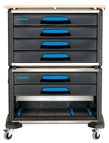 2954443 - Mobile Tool Trolley with 6 Drawers and Worktop for Transport