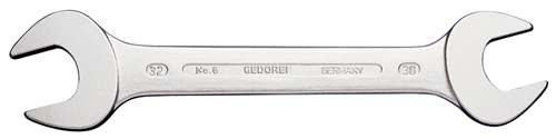60700 - Chrome-Vanadium 1/4x5/16" Double Open Ended Spanner with Satin Finish