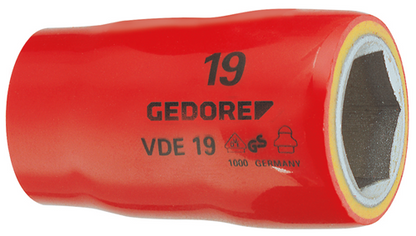 6123830 - 32mm VDE Insulated Socket Wrench Insert, Hexagonal Design