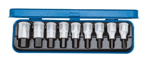 6156410 - 9-Piece Screwdriver Set in Blue Steel Case, 281x79x35mm
