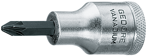 6156760 - Chromed PZ3 Screwdriver Bit with Non-Slip Grip