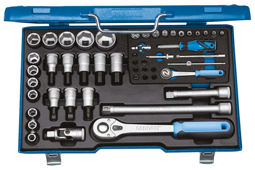 6157490 - 50-Piece Socket Wrench Set 4-30 mm in Metal Case