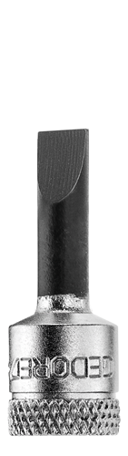 6171560 - Chrome-Plated Screwdriver Bit with Knurled Grip, Square Drive