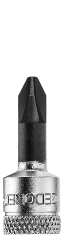 6174580 - Chromed 1/4" Phillips Screwdriver Bit with Grip