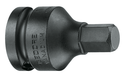6224350 - GEDORE 12mm Impact Socket, 1/2" Drive, Manganese-Phosphated