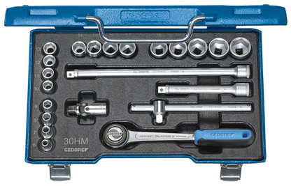 6235470 - 22-Piece Hexagonal Socket Wrench Set with GEDORE Steel Case