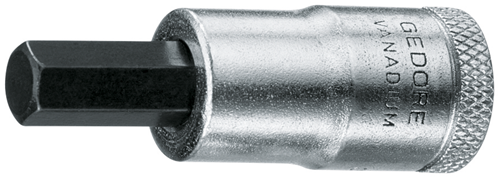 2195208 - Chromed 3/8" Hex Screwdriver Bit with Non-Slip Grip