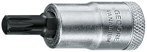 6242250 - 3/8" XZN Multi-Point Screwdriver Bit Socket, Chromed Steel