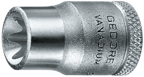 6251080 - Durable Hand-Operated 3/8" TX Socket with Knurled Grip