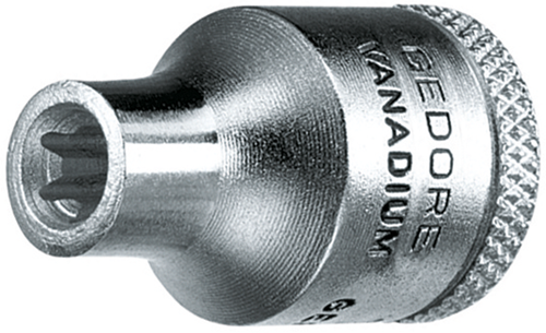 6250270 - Handheld TX E5 Socket, Knurled Grip, GEDORE Vanadium Steel