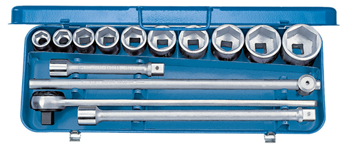 6280340 - 14-Piece Hexagonal Socket Wrench Set in GEDORE Case, 525x203 mm