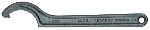 37120 - Durable Hook Wrench 58-62 mm, Vanadium Steel, DIN 1810 Form B