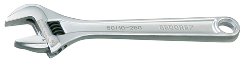 38110 - 10" Adjustable Chrome Plated Spanner, 15° Jaw, ISO 6787