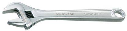 38110 - 10" Adjustable Chrome Plated Spanner, 15° Jaw, ISO 6787