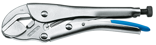 6407940 - Durable 10" Nickel-Plated Grip Wrench with Insulated Lever