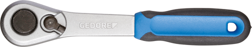 6535350 - Slim 1/4" Bit Ratchet with Non-Slip Handle and 15° Return Angle