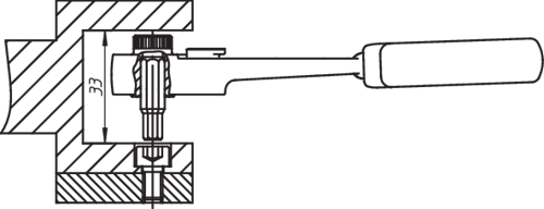 6535350 - Slim 1/4" Bit Ratchet with Non-Slip Handle and 15° Return Angle