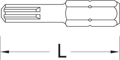 6540940 - 10-Piece RIBE M8 Screwdriver Bit Set in Vanadium Steel