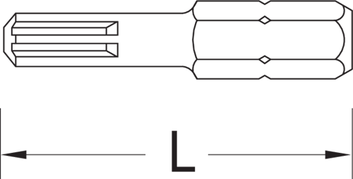 6540940 - 10-Piece RIBE M8 Screwdriver Bit Set in Vanadium Steel