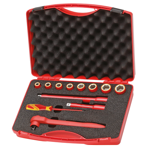 6602560 - Compact VDE Tool Set in Sturdy 395x295mm PVC Case