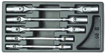 6605070 - Double Joint Wrench Set in Durable ABS, Slip-Proof Design