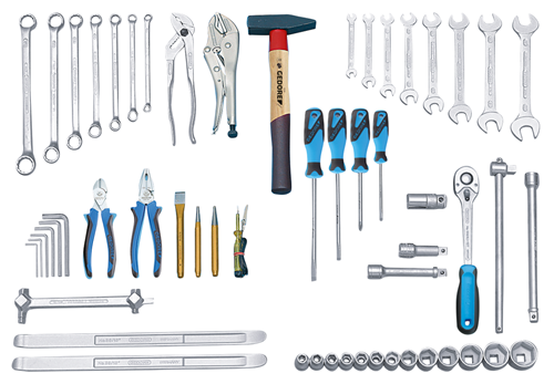 6607010 - 57-Piece Metric Tool Set for Workshops and Service Stations