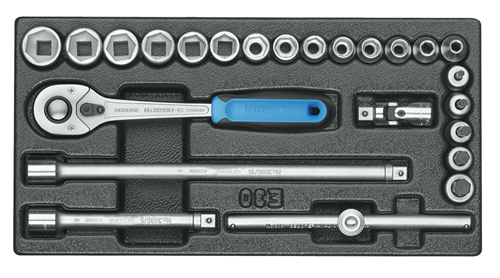 6626070 - Impact-Resistant 1500 ES Socket Wrench Assortment with Slip-Proof Design