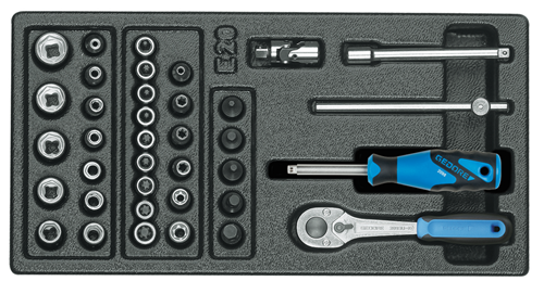 6626230 - Impact-Resistant Socket Wrench Set in Black ABS, 1500 ES Module