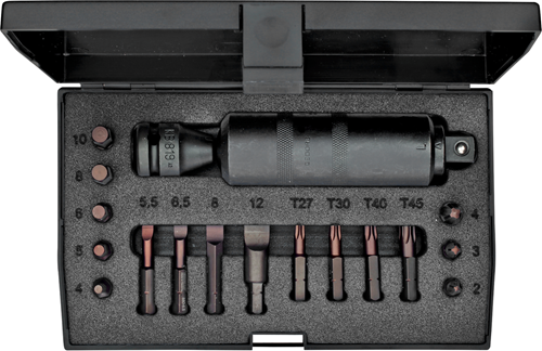 6654600 - 18-Piece Screw Remover Set with Hammer Operated Loosener