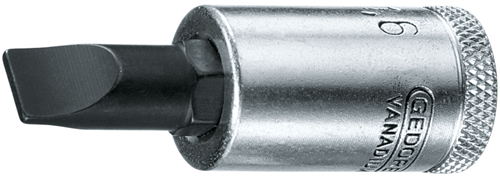 1640909 - DIN 3120 12x2 mm Chrome Screwdriver Bit Socket with Ball Retention
