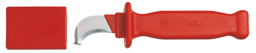 6698490 - VDE Insulated Cable Knife with Hooked Tempered Steel Blade