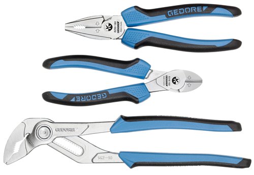 6703160 - Chrome-Plated 3-Piece Pliers Set with Eco-Friendly Box