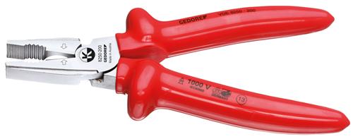 6720250 - Heavy-Duty 200mm VDE Power Combination Pliers with Insulated Handles