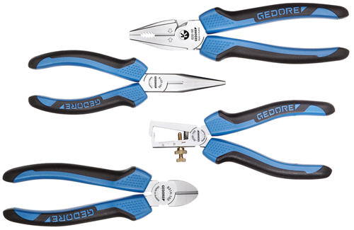 6730800 - 4-Piece Chrome-Plated Pliers Set in Eco-Friendly Box